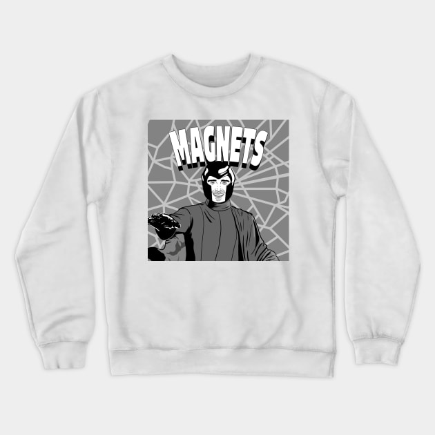 B&W magnets Crewneck Sweatshirt by Adri Hache